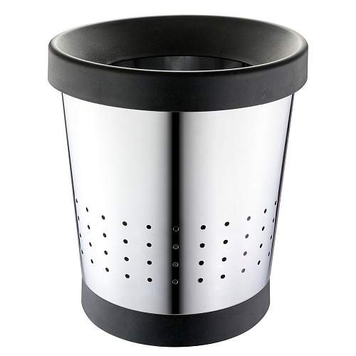 Ведро круглое  12л.  офисное  перфорир.  нерж. 1605