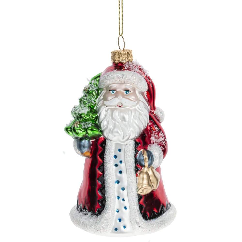 REMECO COLLECTION Игрушка елочная 794460 Дед Мороз 7,5х7х13см (стекло)  