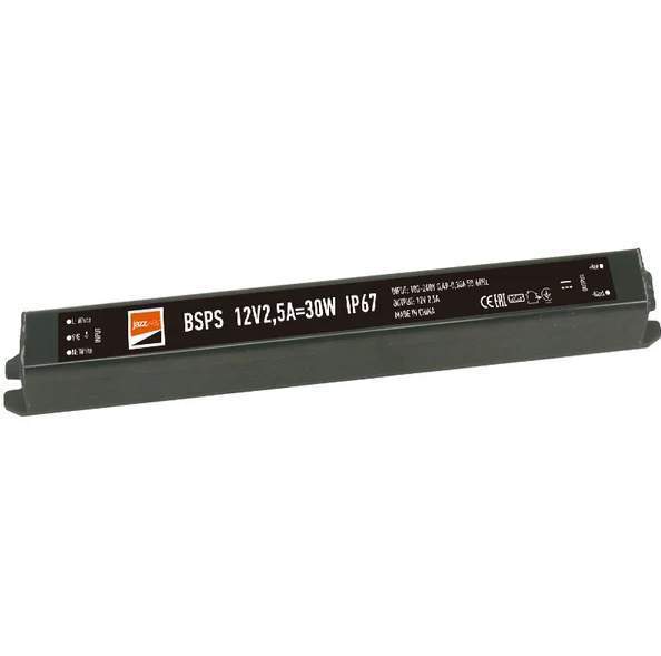Драйвер Jazzway  BSPS 12V  2,5А=30Вт  IP67 BSPS влагоз.метал. JazzWay 3329259A/262856