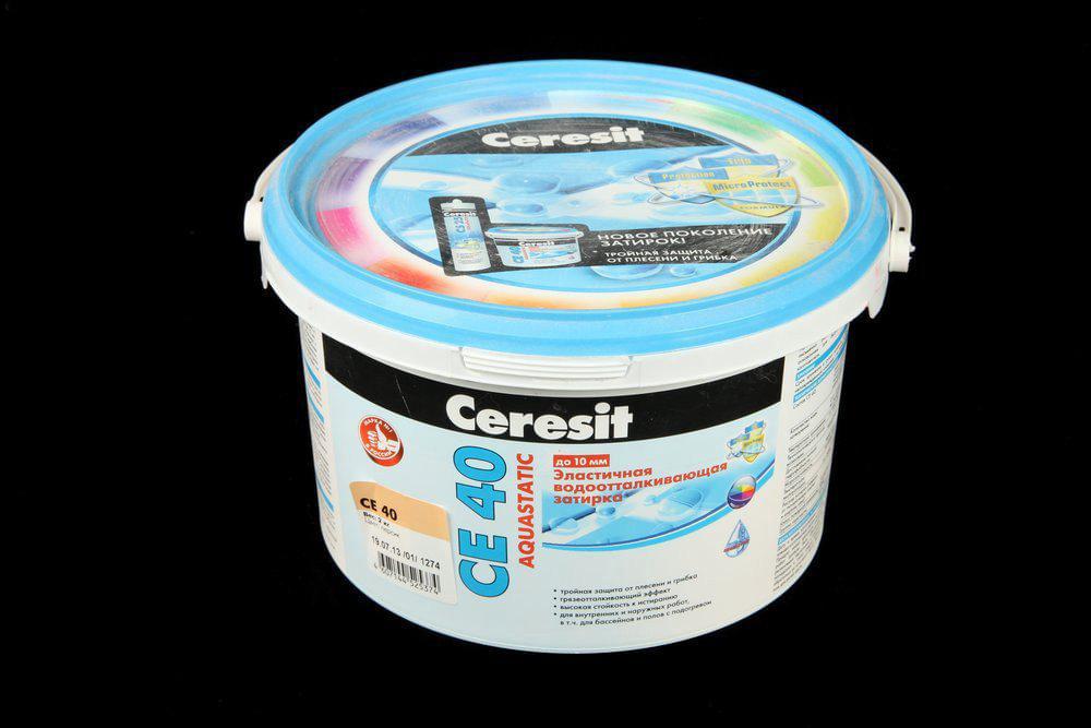 Затирка Ceresit CE A 40 эл. вод. пр/гриб. 2кг персик