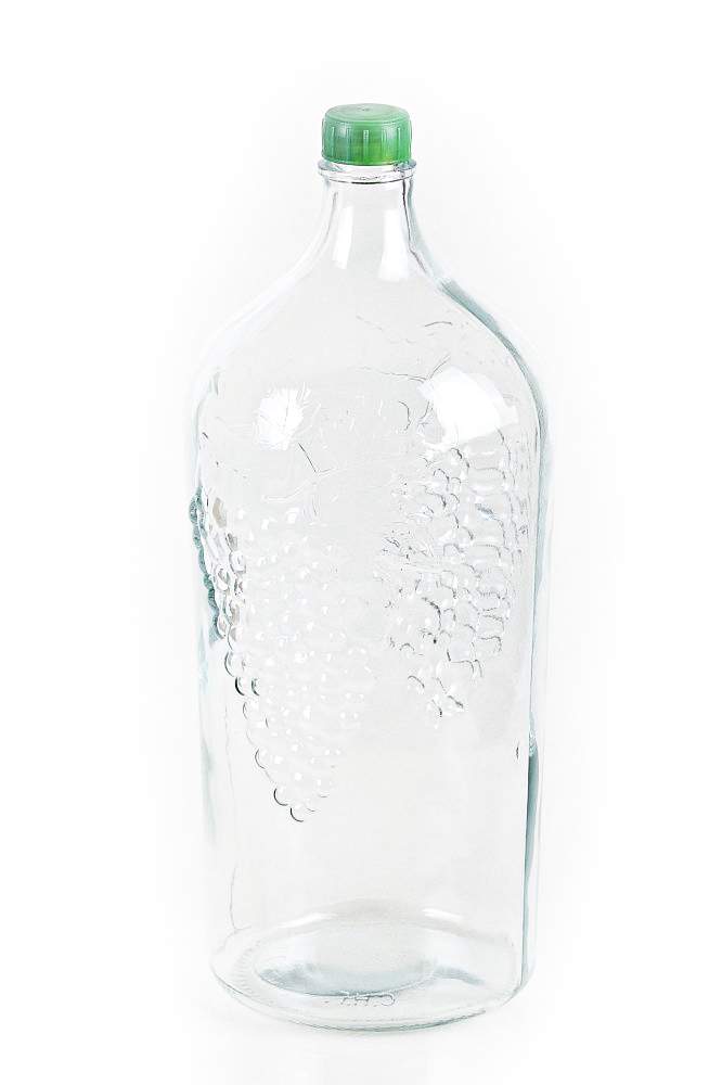 Бутылка Винная 7л Симон прозрачная с крышкой /38 (3)