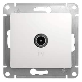 Розетка SE Glossa  Бел. TV проходная 4DB  SE GSL000192
