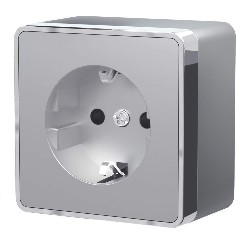 Розетка  Gallant  с/з  (серебряный) -  W5071006