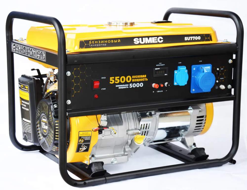 Электростанция SUMEC SU7700E бенз.  5.0/5,5кВт (без т/колес)