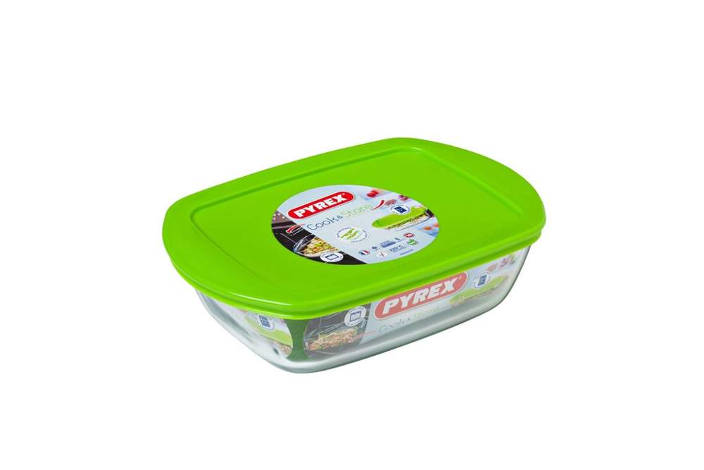 PYREX Cook & Store Блюдо прямоугольное с крышкой 2,5л 216P000/5045ST 28х20x8см