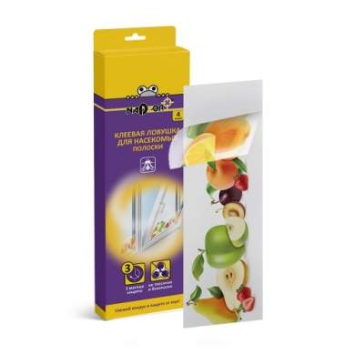 LFR0562 Клеевая ловушка д/летающих нас.(полоска д/окна)4шт./  25740