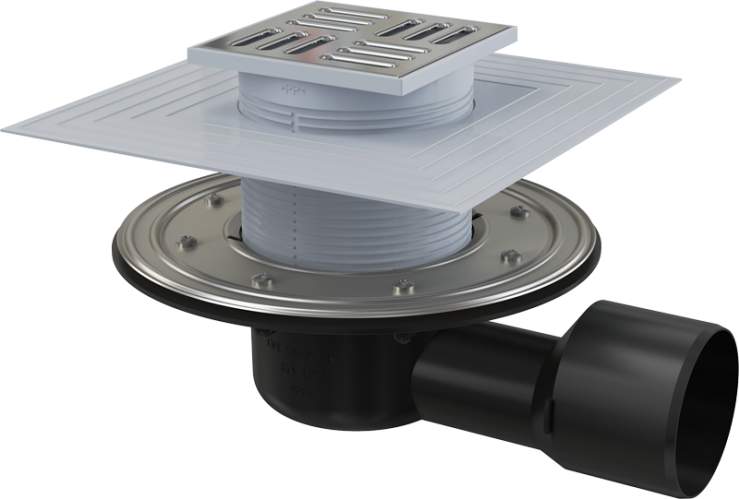 Трап сливной APV3344  105х105/5075 подв.боковая