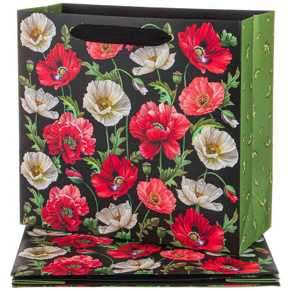 LEFARD Пакет подарочный 521-223 Маки 30*27*12см  