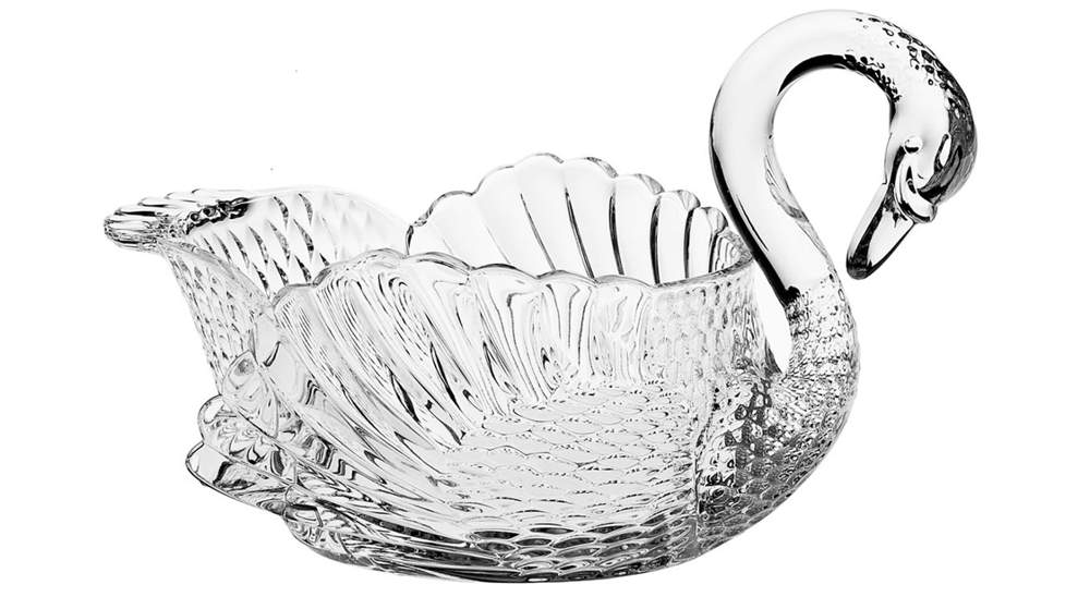 CRYSTAL BOHEMIA Салатник Лебедь 33см БПХ396