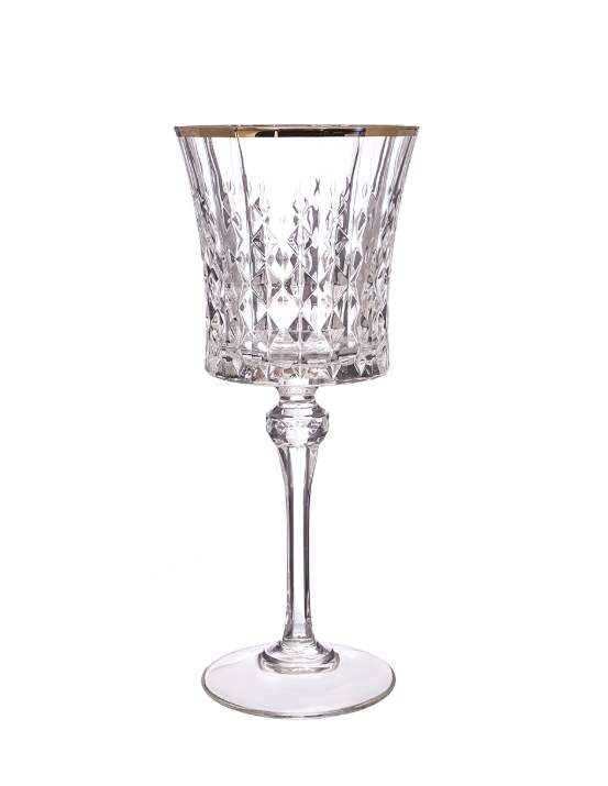 CRISTAL D'ARQUES Леди Даймонд Gold Набор бокалов 270мл д/вина 6шт 65341