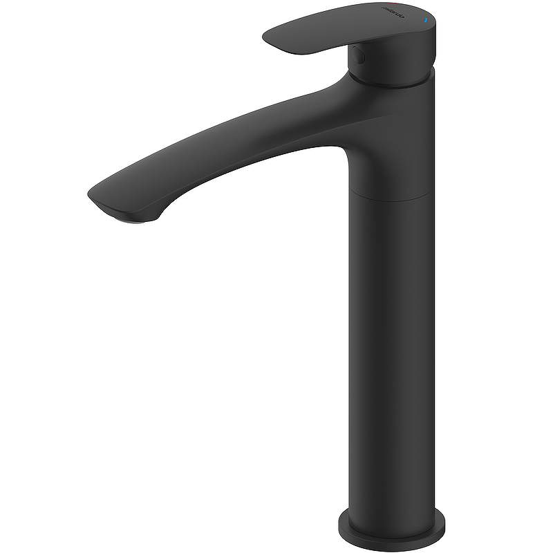 Смеситель Milardo Rora  RORBL01M01  для наст. умывальника черый мат