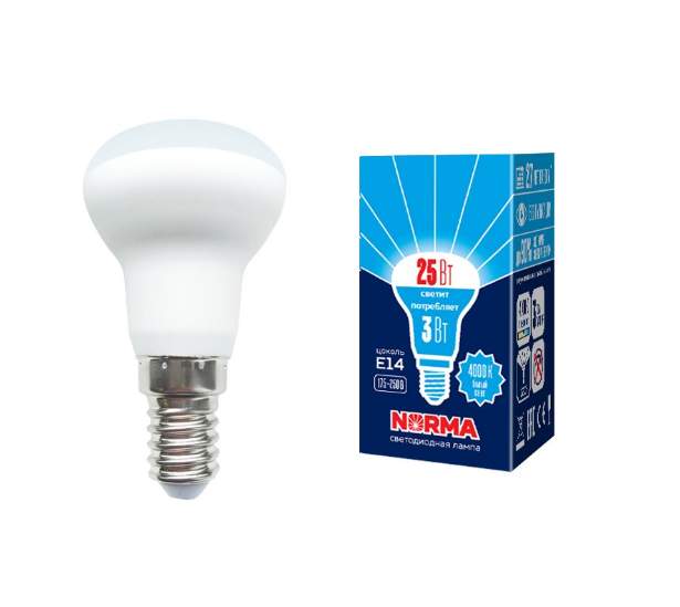 Лампа Uniel Norma LED-R39-3W/4000K/E14/FR/NR  UL-00005626