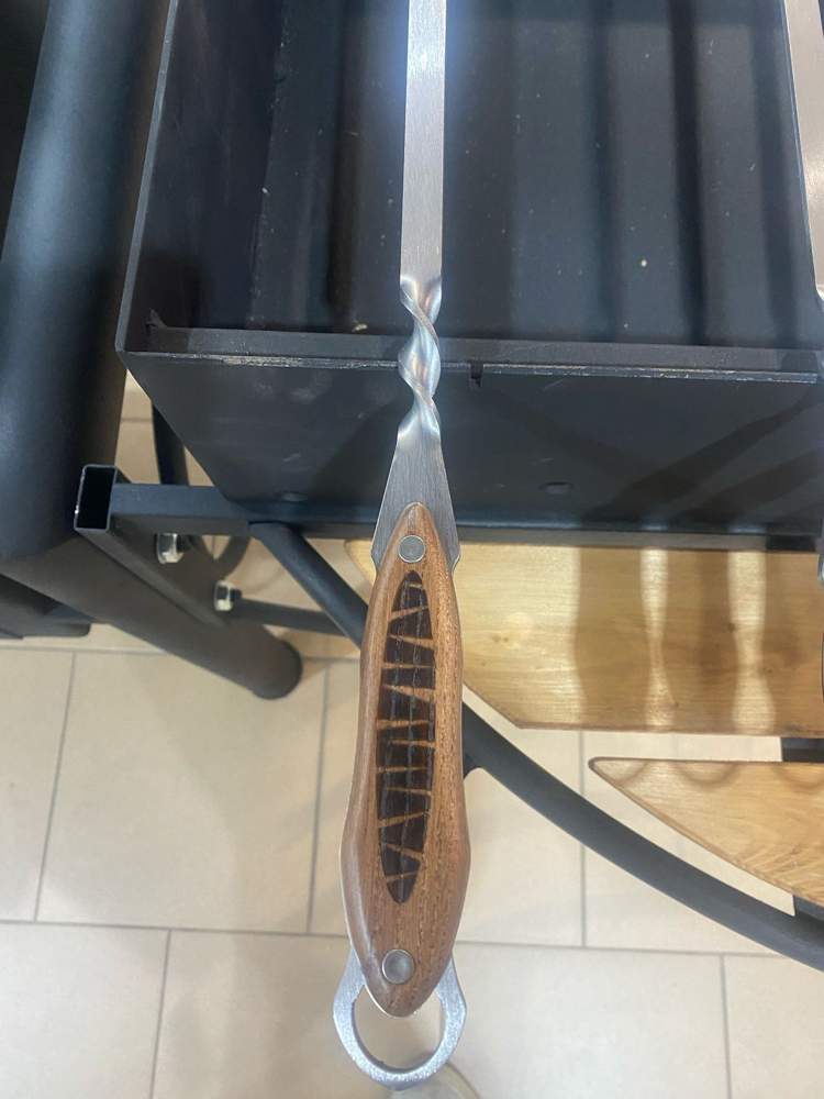 Шампур SV-4  500 мм темный,с накладками из ясеня