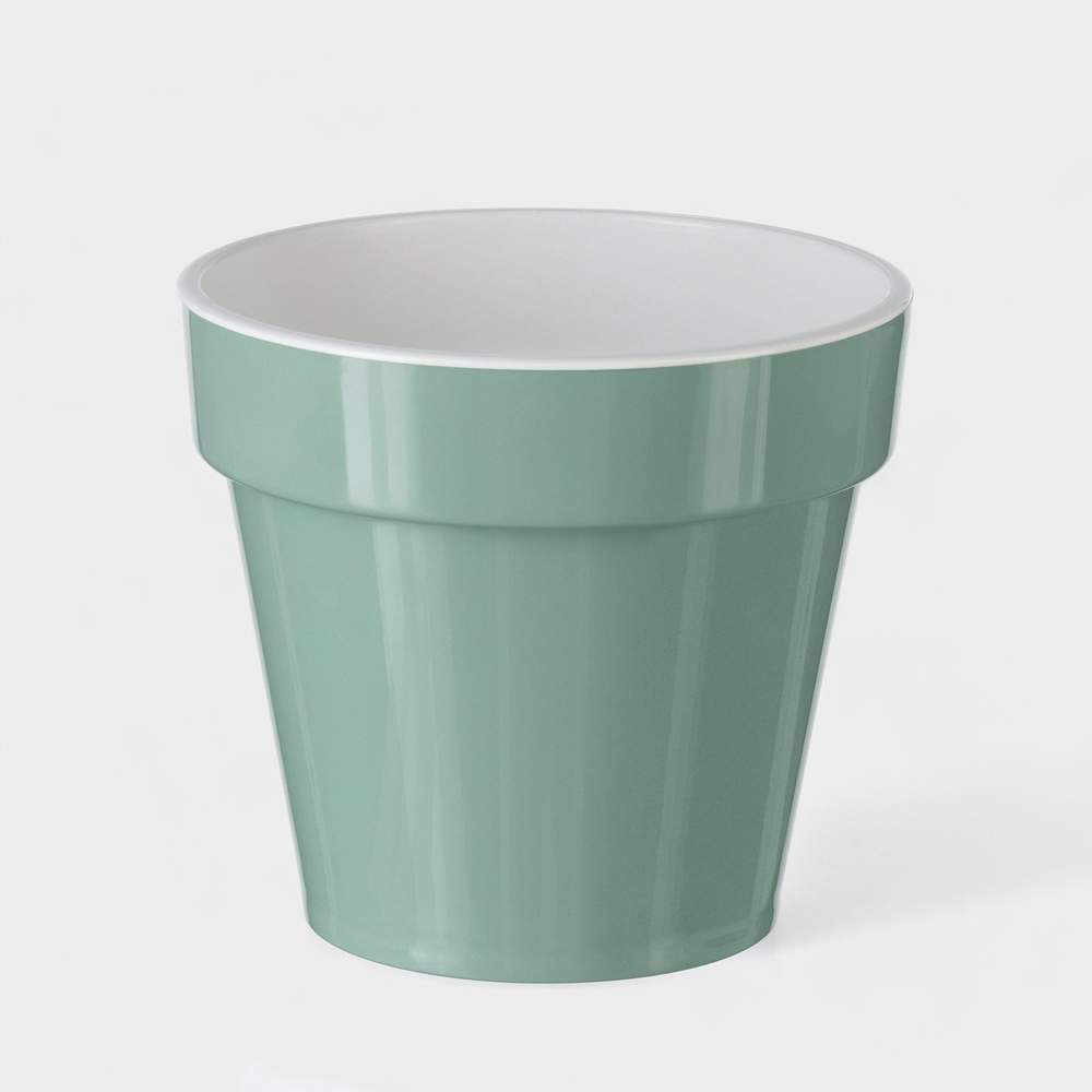 Горшок  Порто  2,4л со вставкой  нефритовый  Д1321