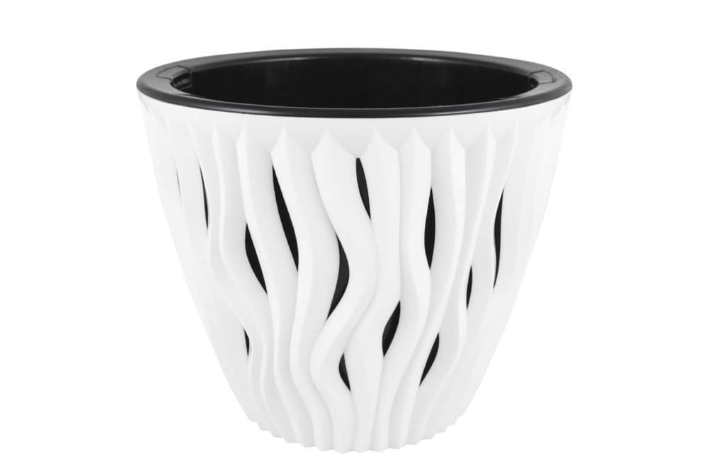 Горшок  Вдохновение 4,5л белый/черный КШ-7932