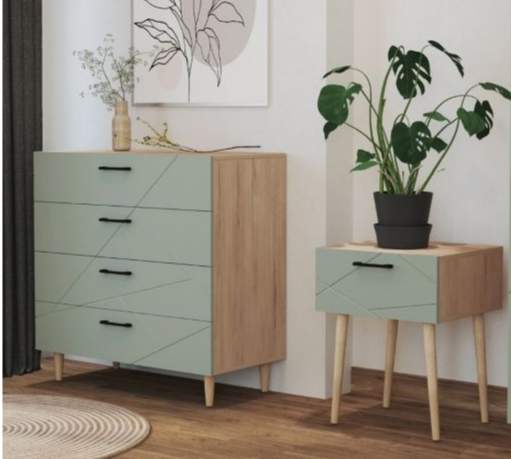 SPLIT Тумба прикр. МДФ мат. Макарун мат/дуб ир-кий