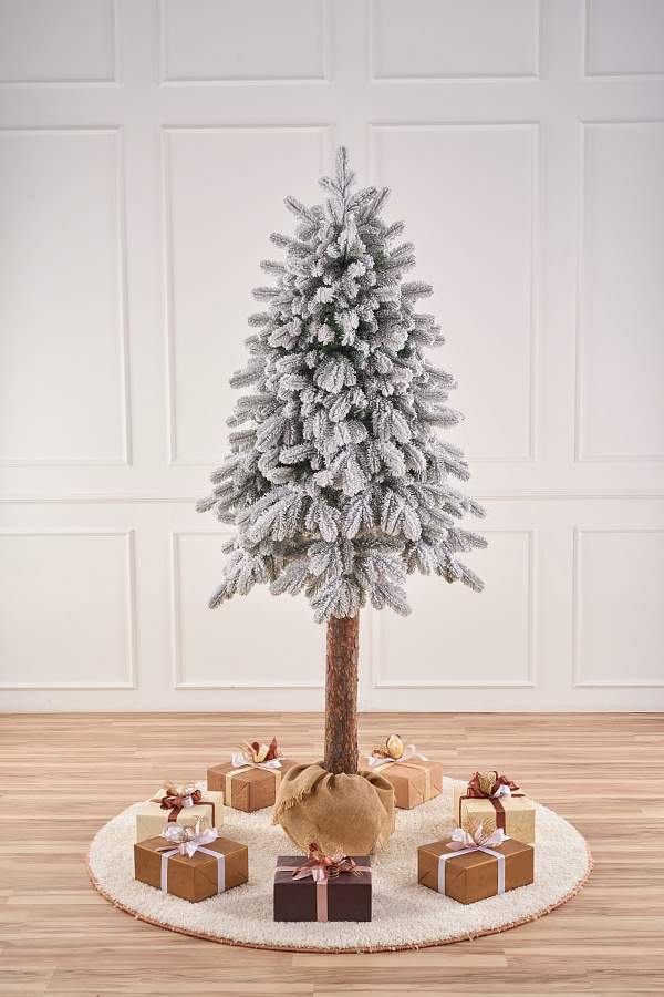 MAX CHRISTMAS Ель искусственная Скандинавская заснеженная 210см PVC+РЕ отгибная система СКНЗ 21