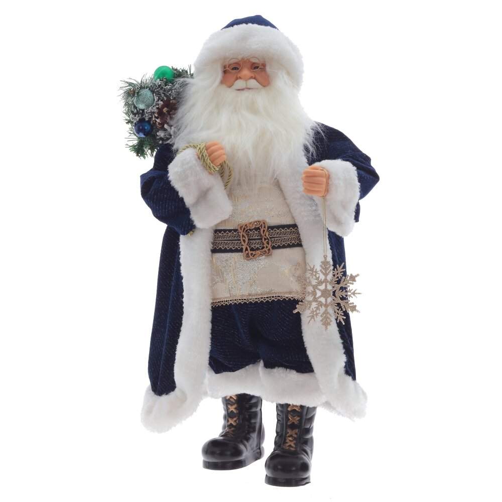 REMECO COLLECTION Дед Мороз 812848 синий/золото 32х23х66см