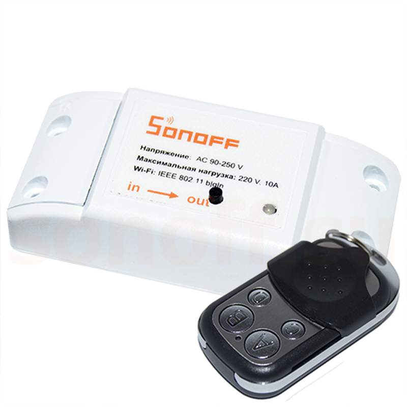 Реле управления  Sonoff  RF10A + пульт ДУ Sonoff