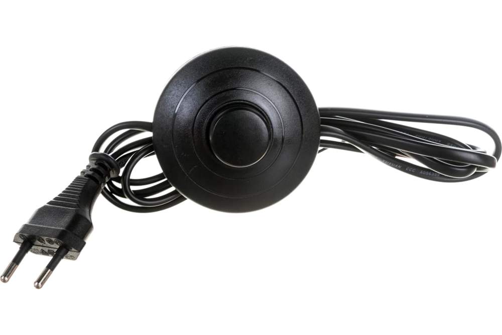 Выключатель напольный со шнуром и вилкой UCX-C20/02A-170 BLACK 2А 500Вт 1.7м  Uniel UL-00004435