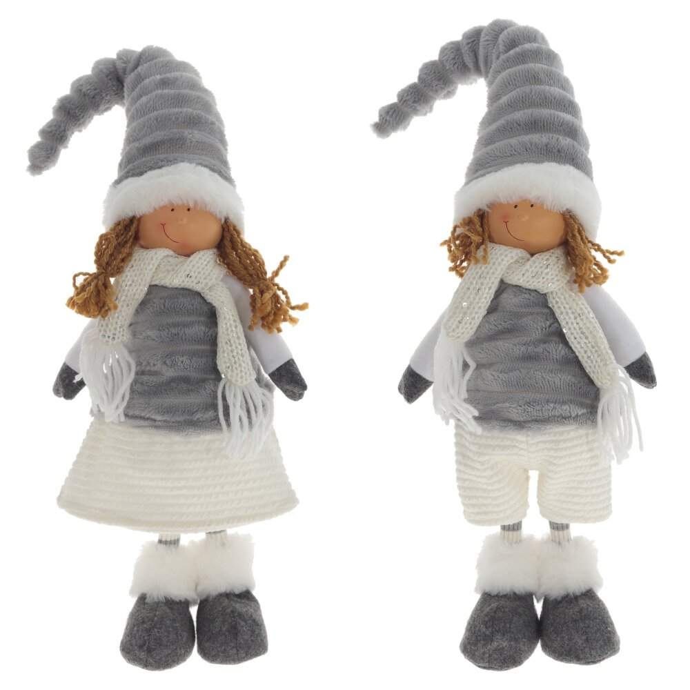 REMECO COLLECTION Игрушка набивная 791515 Мальчик/Девочка белый/серый 15х10х53см 2 вида 