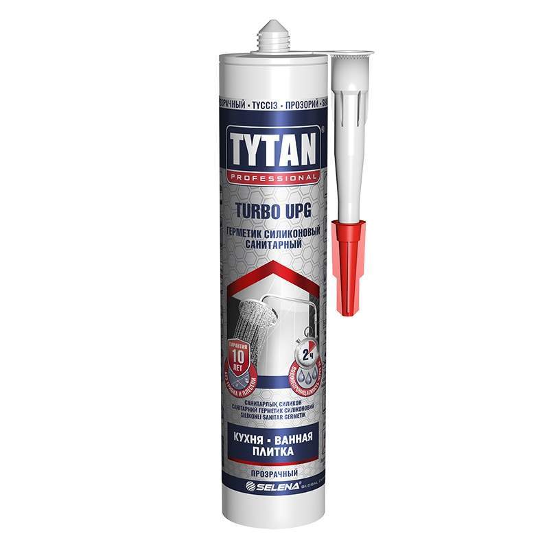 Герметик Tytan Professional силиконовый Санитарный UPG TURBO прозрачный 280мл 84040