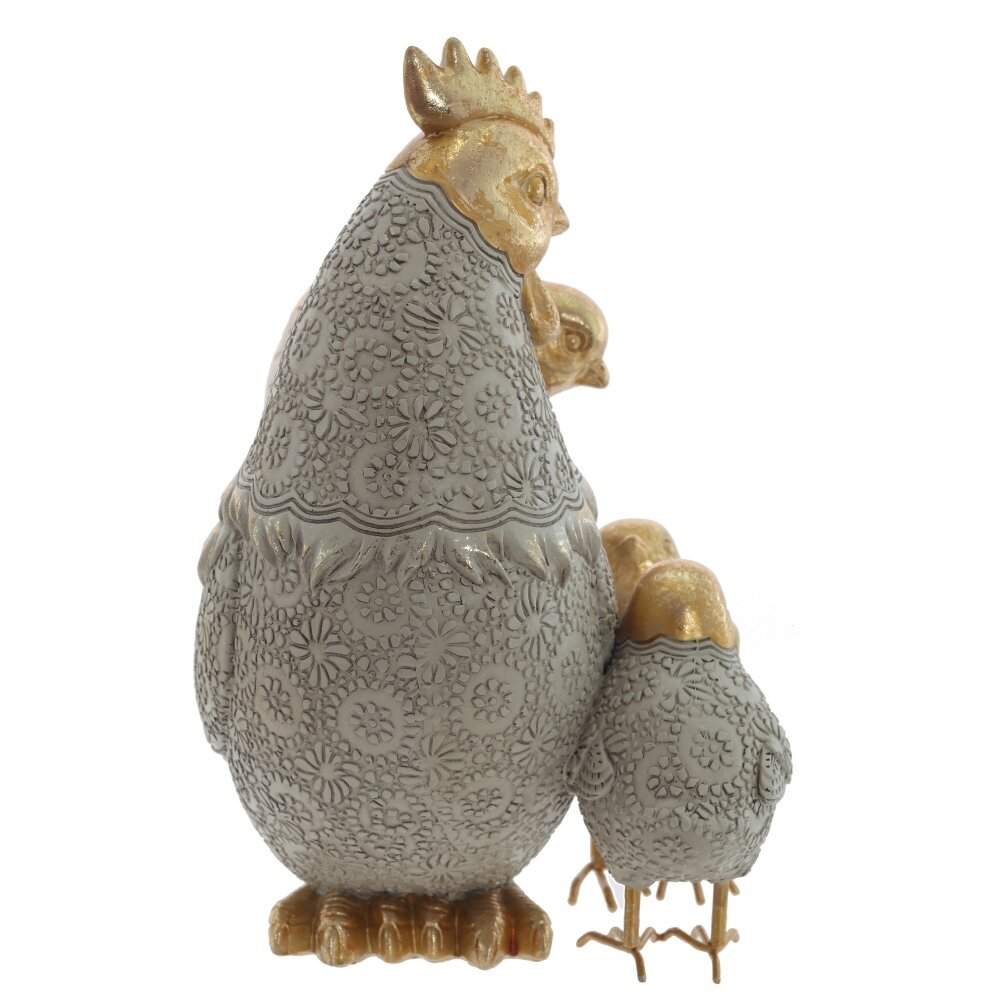 REMECO COLLECTION Фигурка декоративная 816121 Курочка с цыплятами 20х12х23см полимерные материалы