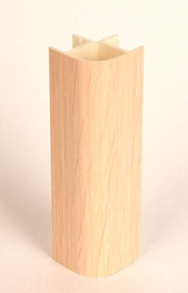 Угол д/цоколя универс 90  ПВХ H-100мм №17 Дуб млечный