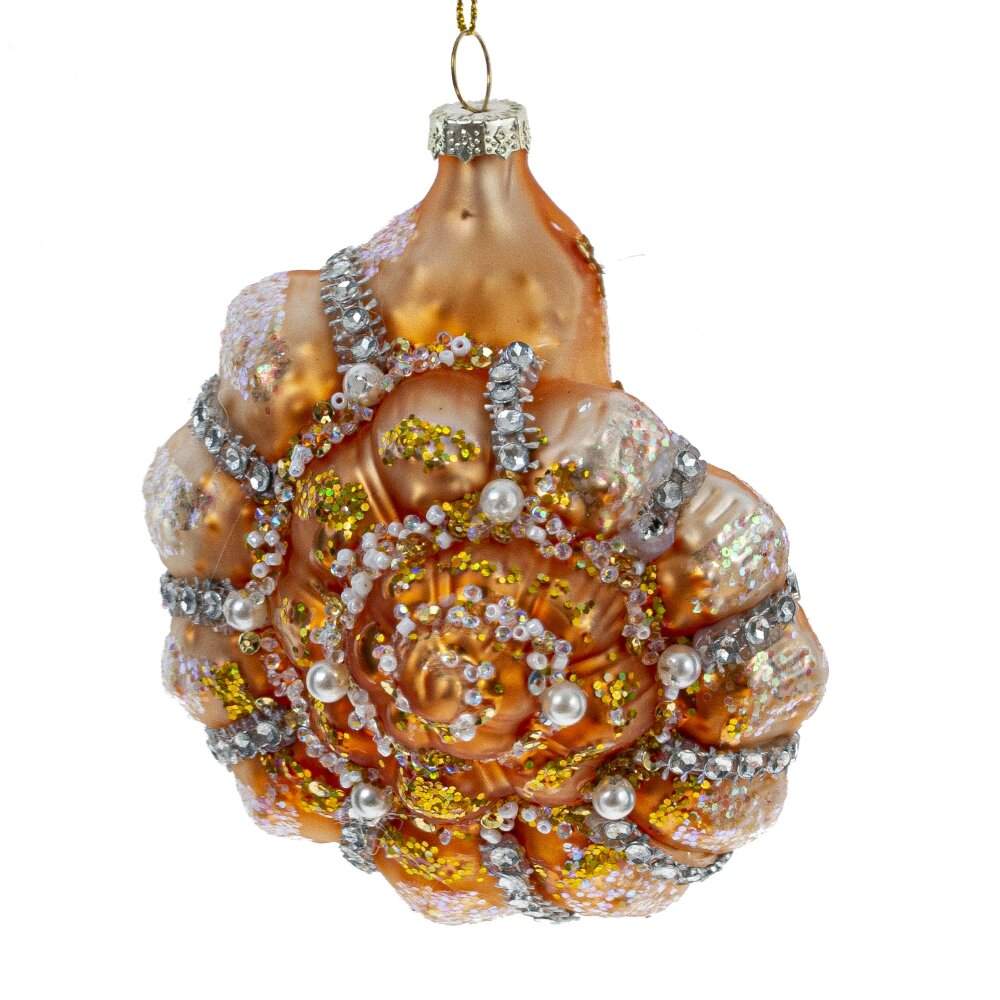 REMECO COLLECTION Игрушка елочная 812300 Ракушка 9,5х7х12см (стекло)  