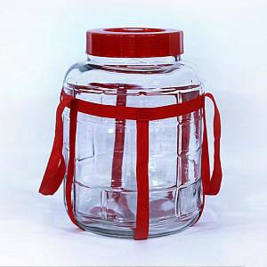 Банка стеклянная 18л с гидрозатвором GL-70