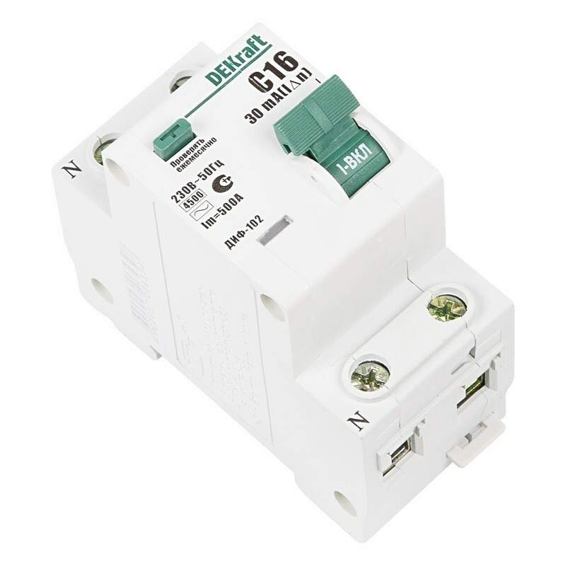 Диф.авт.выкл. 2п (1P+N) C 16А 30мА тип AC 4.5кА 2мод.SchE 16003DEK  Диф-102