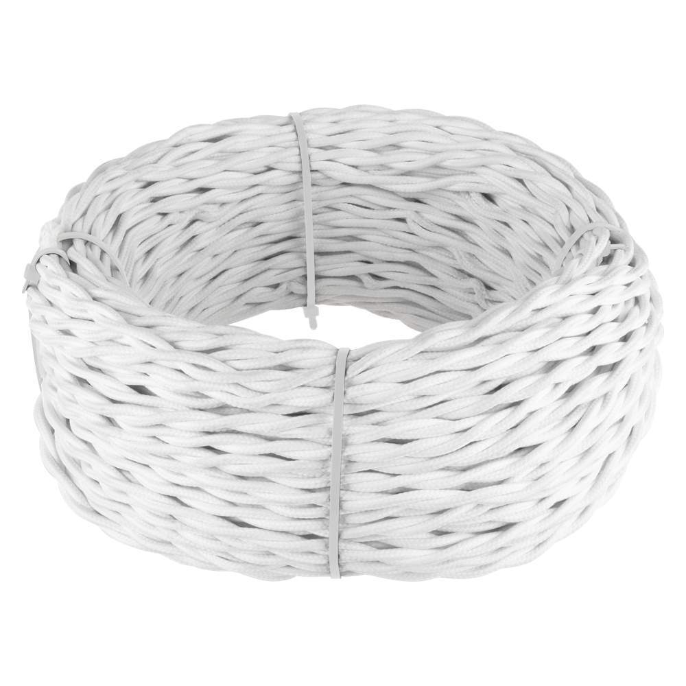 Кабель витой полиэфирная нить 2х1,5 белый(1бух/50м) - W6452501