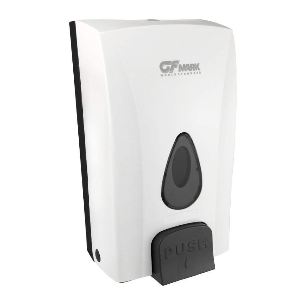 Дозатор жидкого мыла GFmark  1000 мл  пластик. Белый большой с глазком-капля 640