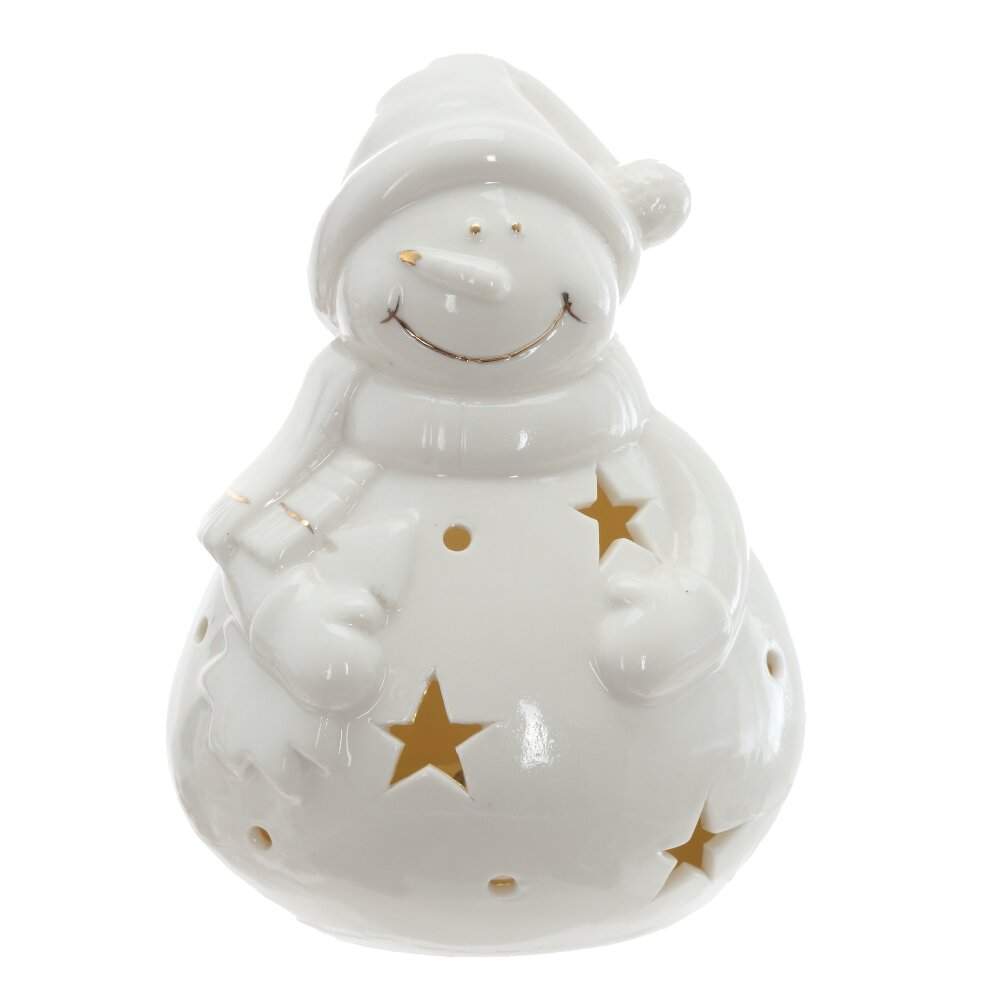 REMECO COLLECTION Фигурка 823427 Дед Мороз/Снеговик с подсветкой (LR44x2) 10х8х13см 2 вида (фарфор) 