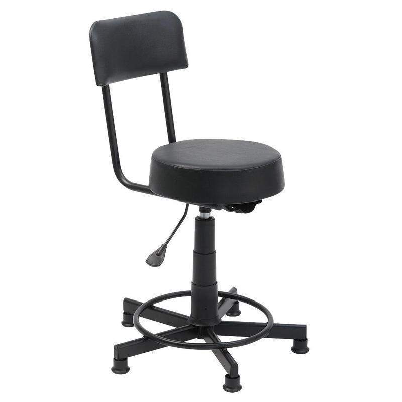 Кресло КС-2 кассира (кожа иск. PV, 1 (черный) г/п 140,крест.Лара кольцо 130мм,ролик обрез.(Мах100кг)