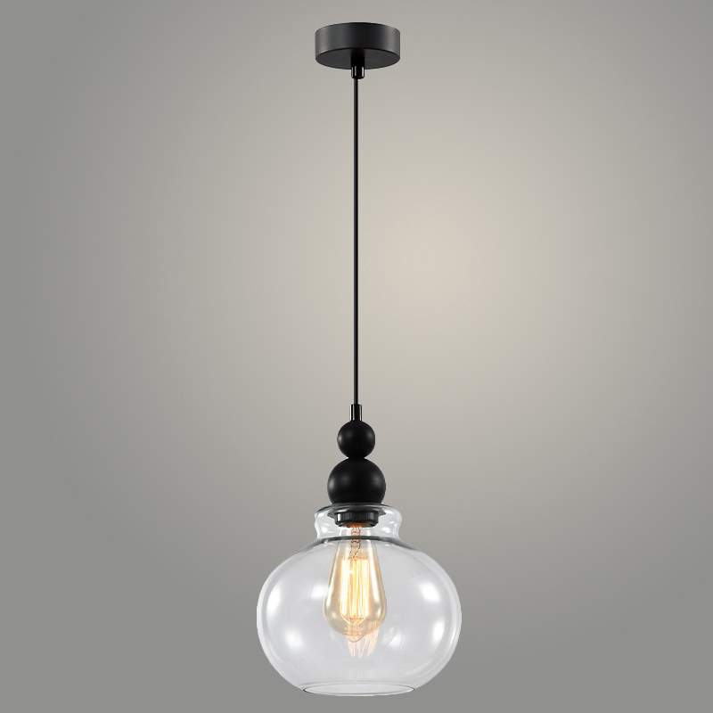 Подвес 21692/1HQ BK черный 1х40W E27 h1000, WAN23