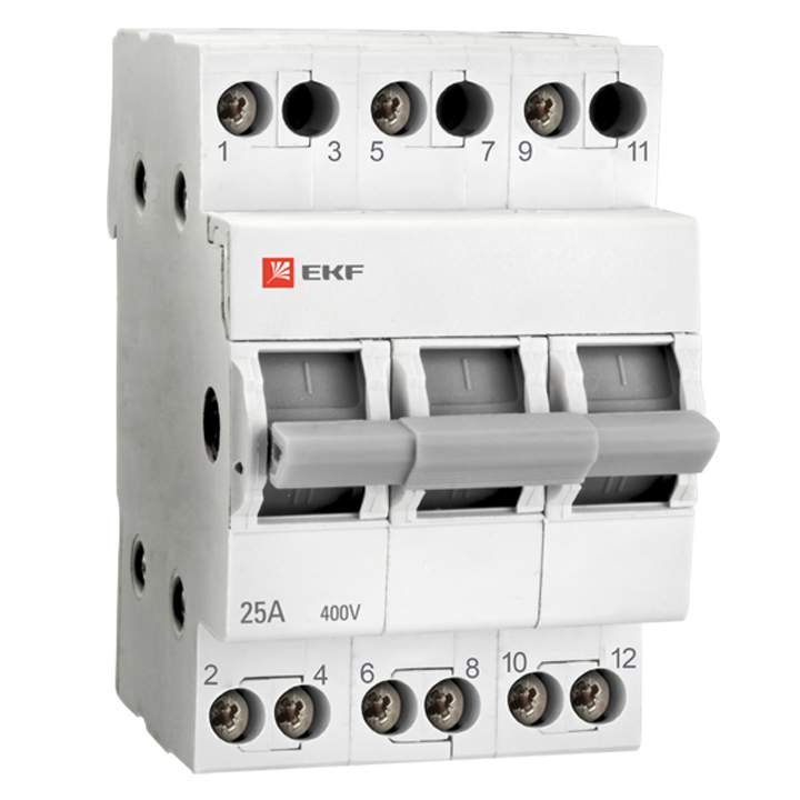 Переключатель трехпозиционный EKF 3P 63А Basic (tps-3-63)  419891
