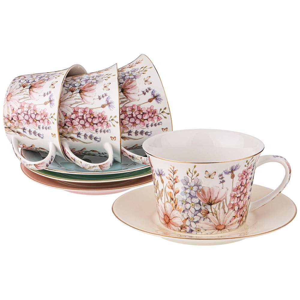 LEFARD Набор чайный 760-709 8пр/4перс 260мл Дворцовый парк микс