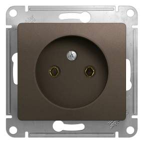 Розетка SE Glossa  Шоколад  1-м СП  б/з 16А IP20  GSL000841