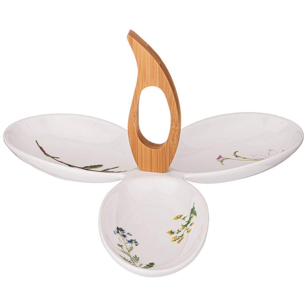 BRONCO Meadow Менажница 474-139 3-х секц.с руч 27х24х2,5см