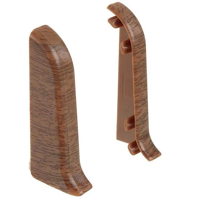 291 Заглушки торцевые (пара)  Идеал Комфорт, Орех, 55мм