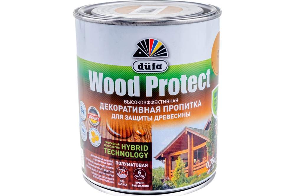 Пропитка DUFA Wood Protect д/защ. древ. дуб  0,75л