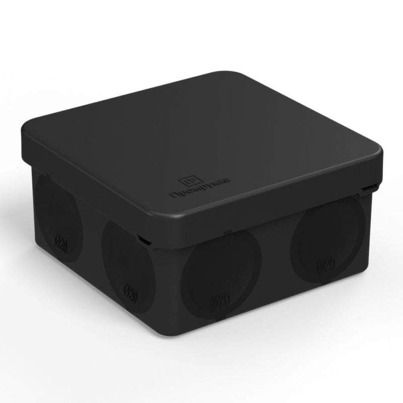 Коробка 80х80х40 о/у черная IP66 60-0210-9005