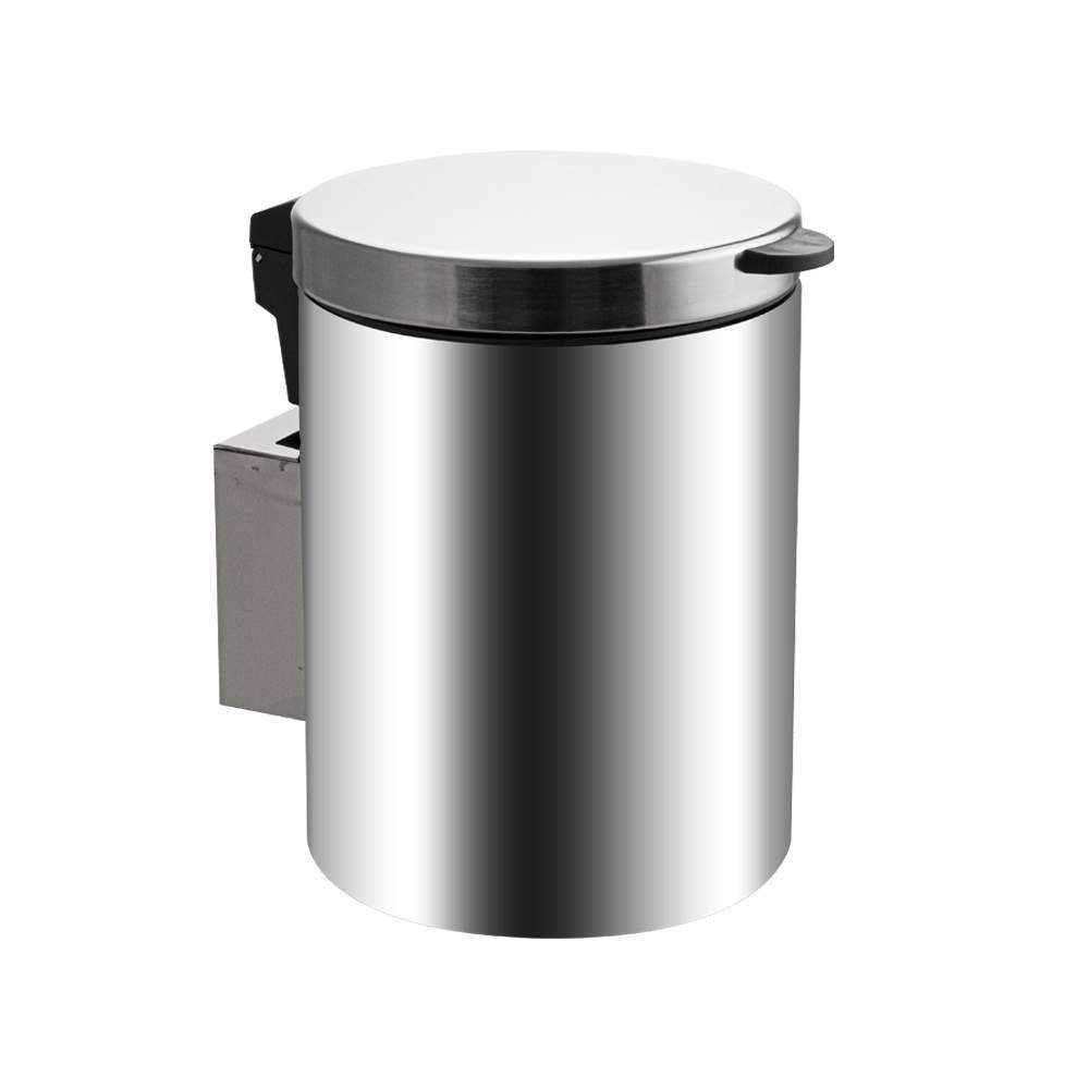 Ведро круглое  5л с плав.доводч. нерж/хром  10105