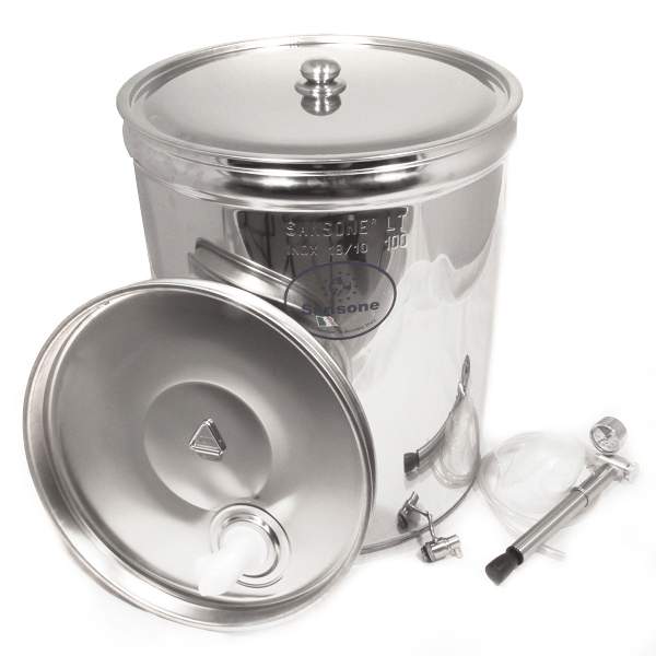 Бочка из нержавейки Sansone 100л с пневмокрышкой B0100SAL-F