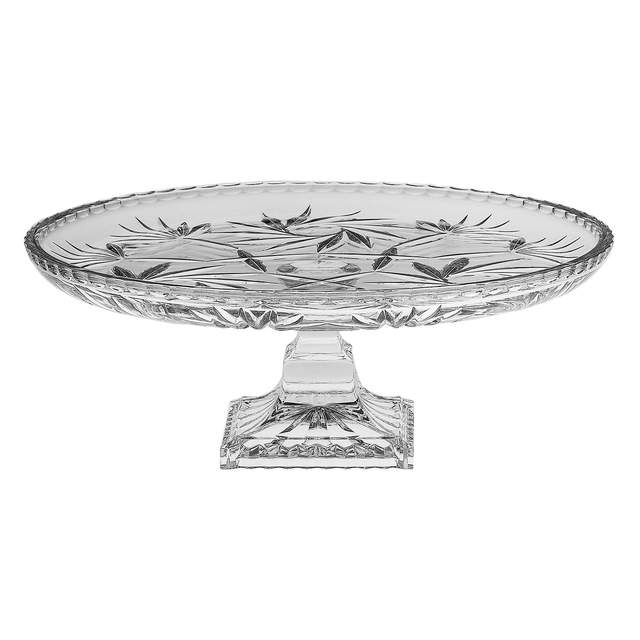 CRYSTAL BOHEMIA Блюдо Pinwheel для торта на ножке 30см 990/66626/0/49611/300-109 БПХ834