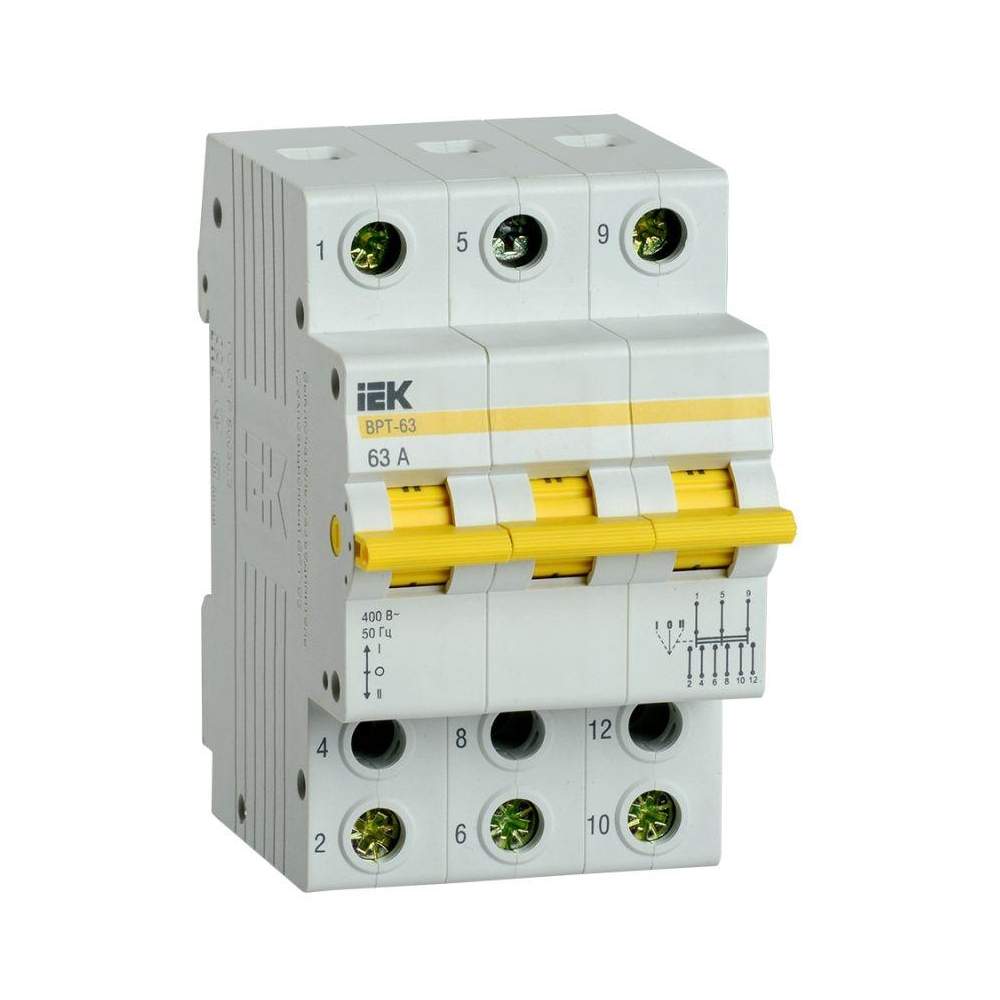 Выключатель-разъединитель трехпозиц. 3п ВРТ-63 63А IEK MPR10-3-063 1241874
