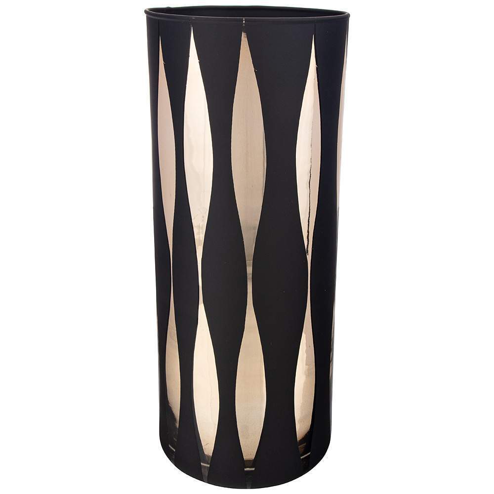 FRANCO Ваза 316-1669 Cilindro Hilary Gold/Black h30см  