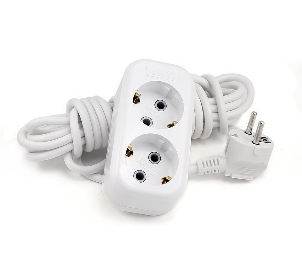 Удлинитель сетевой  LUX  У2-Е-10  2-мест. 10м  з/к