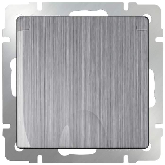 Розетка  Frame влагозащ. с/з з/ш з/кр серебряный рифленый  WL09-SKGSС-01-IP44  -  W1171209